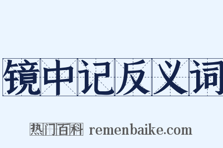 镜中记反义词是什么意思的图片